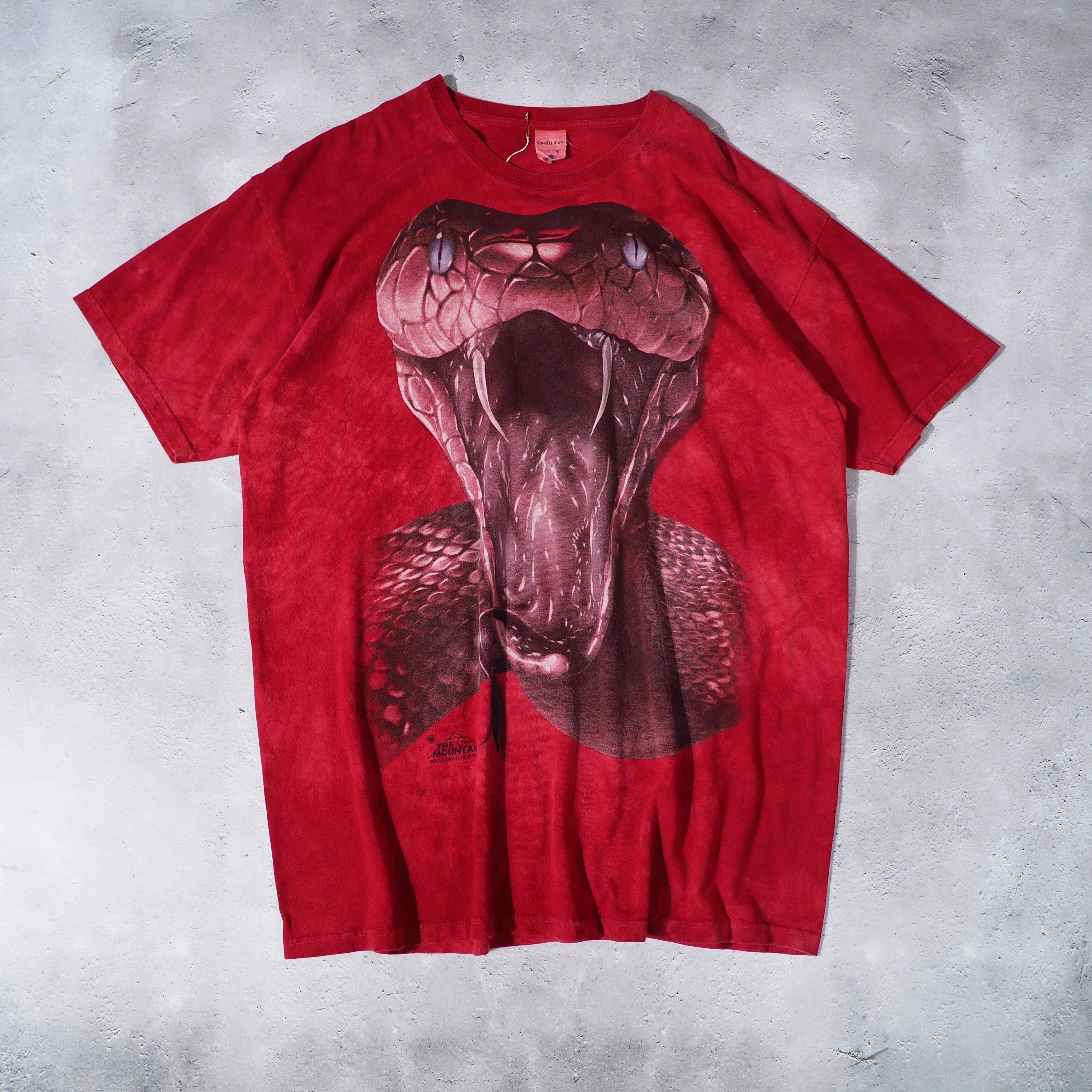 憤怒 - Huge viper printed Yarn-dyed loose Tee