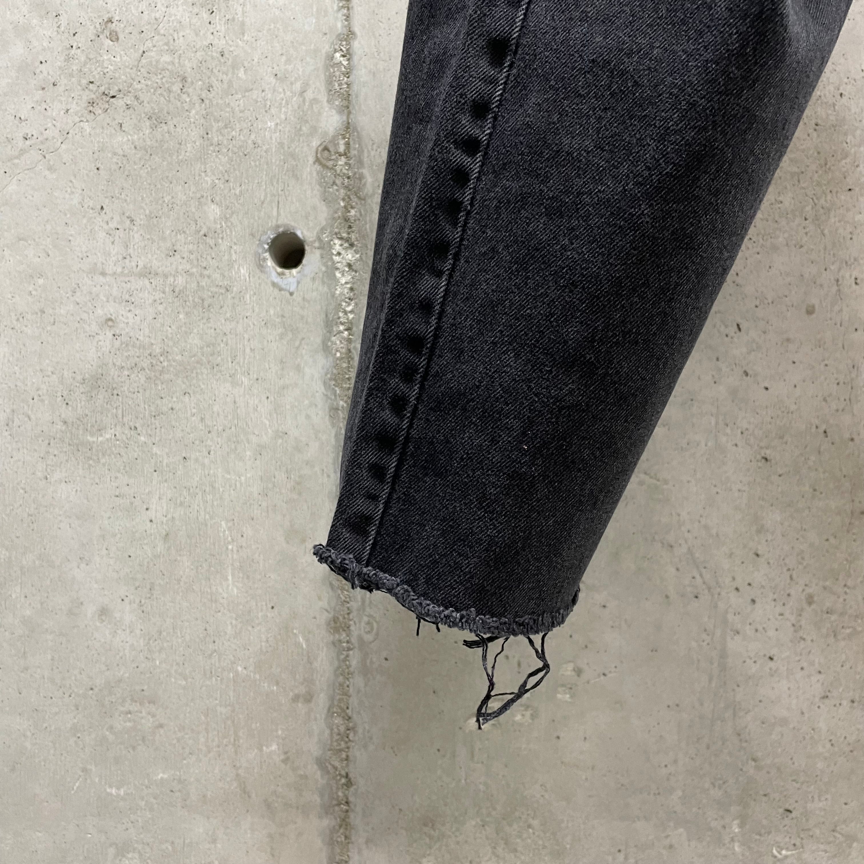 MAISON EUREKA Rework ブラックデニム　リーバイス MAISON EUREKA】Ex.VINTAGE REWORK BIGGY PANTS_BLACK③ | marfa store