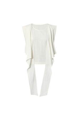 [LE17SEPTEMBRE] 26 CRINKLED SLEEVELESS FLUID BLOUSE [IVORY] 正規品 韓国ブランド 韓国通販 韓国代行 韓国ファッション LE 17 SEPTEMBRE ル 17 セプテンバー le 917韓国 店舗