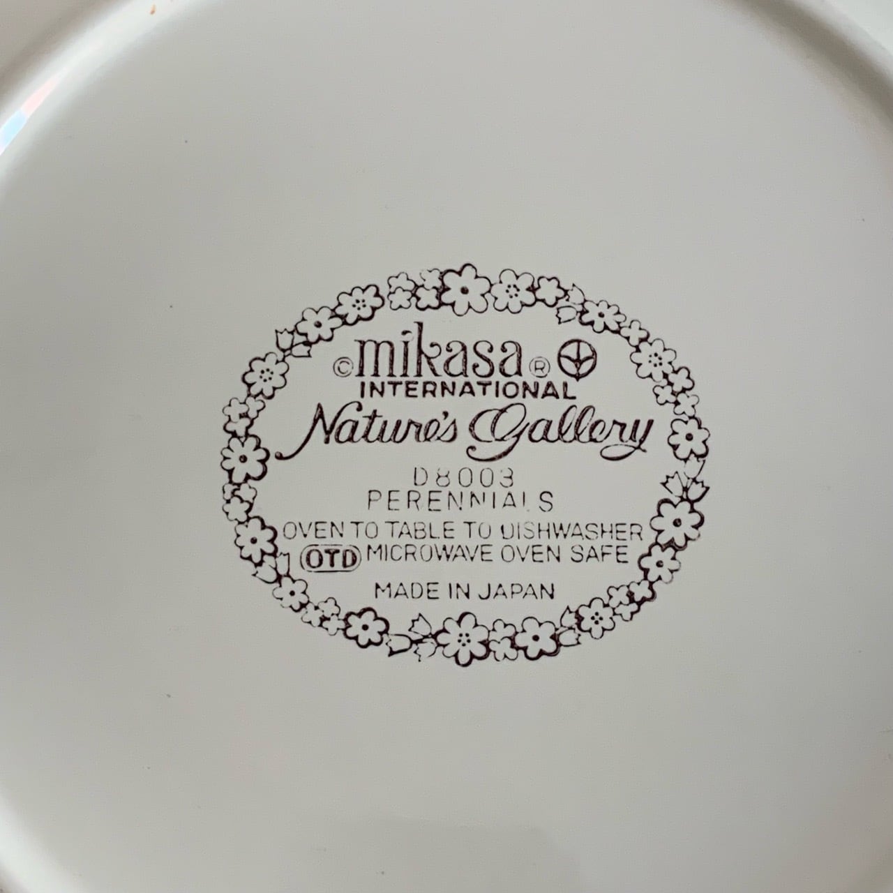 Mikasa nature's gallery perennials ミカサ プレート ネイチャーズ