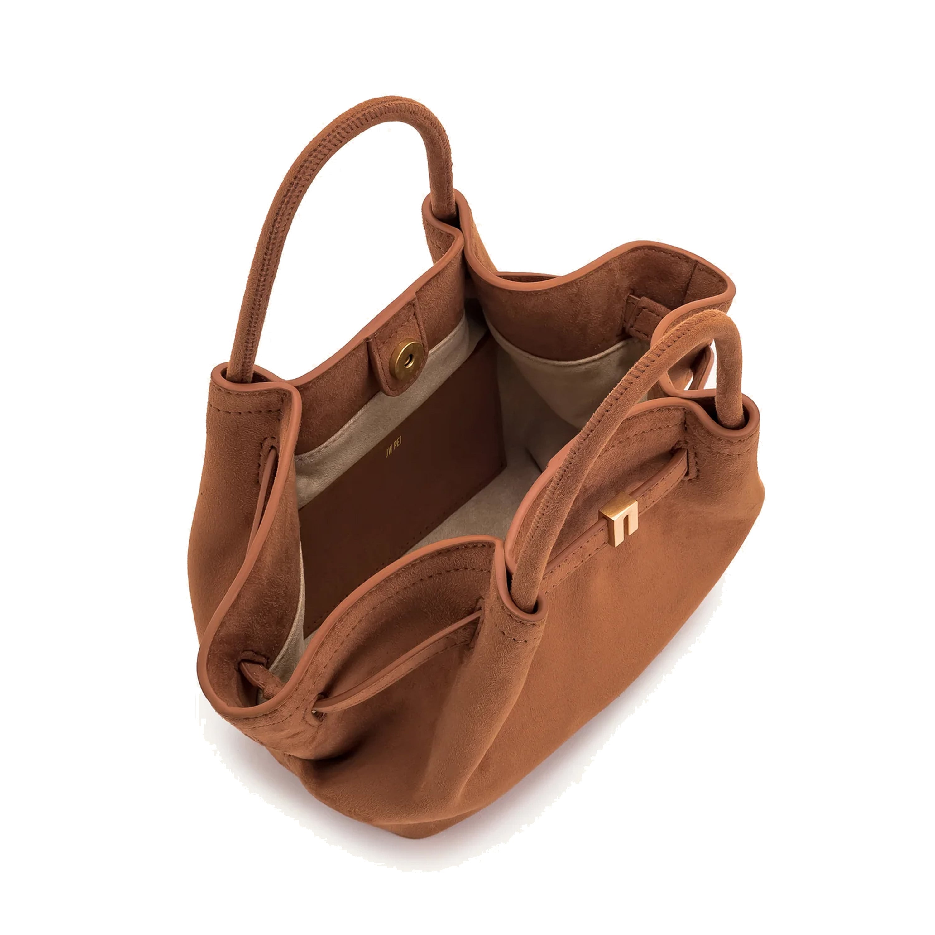 Hana(ハナ) ミニスエードトートバッグ -ブラウン（インフルエンサー