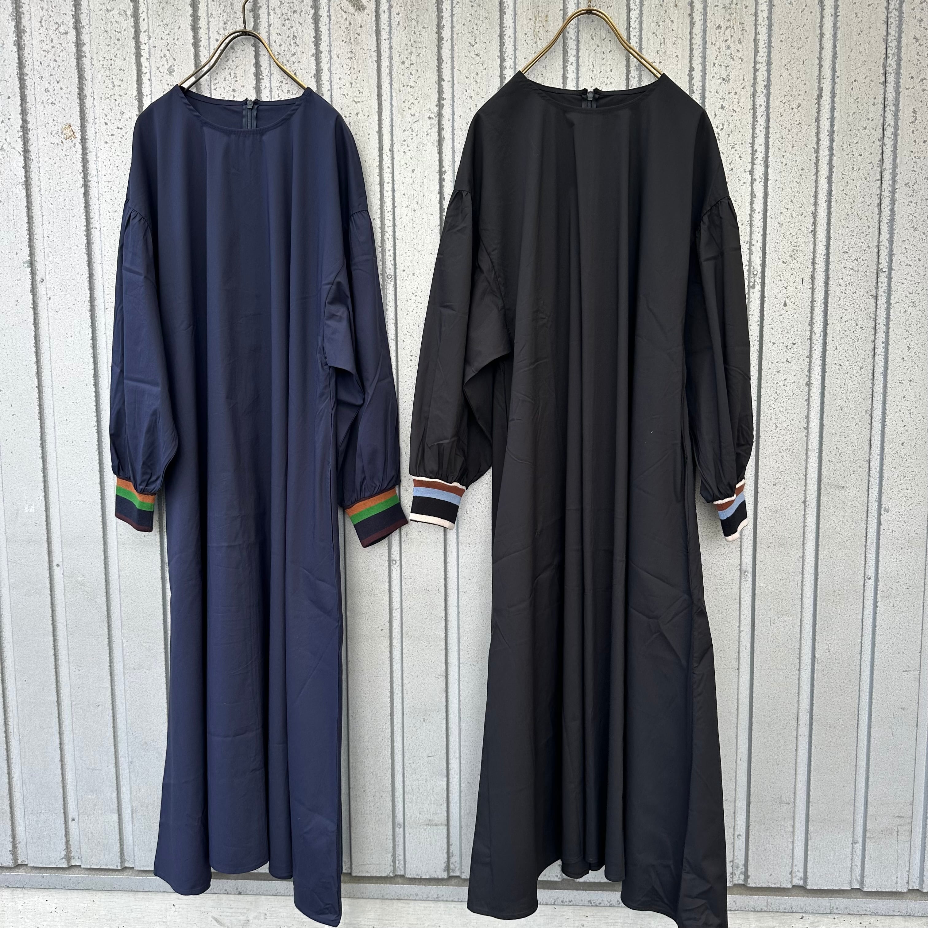 袖口ライン入リブワンピース/Mao made'25AW/541302 | WACKY