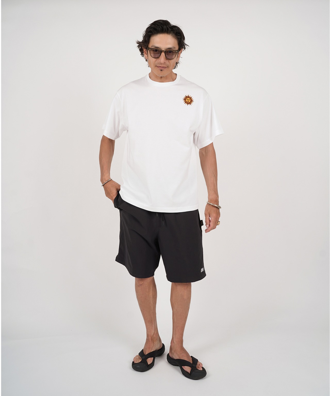 SUN&MOON EMBROIDERY T-SHIRTS［HSC006］