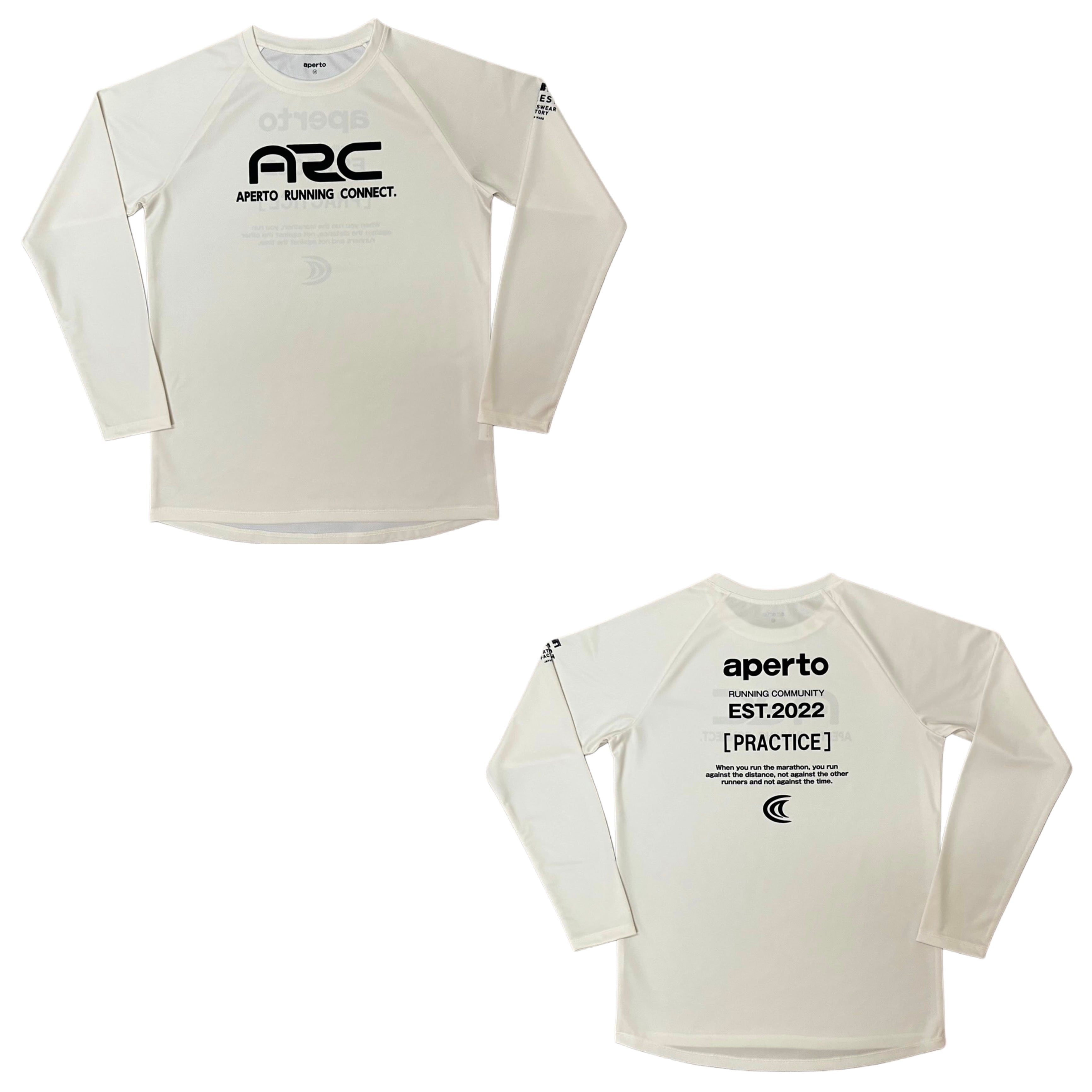 AP 125253】ユニセックス ARCロゴ 長袖Tシャツ エクリュ | aperto