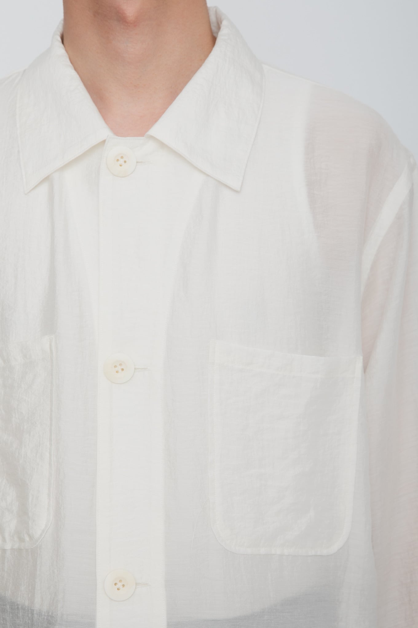 RAINMAKER】ETHEREAL WORK SHIRT_WHITE | marfa store