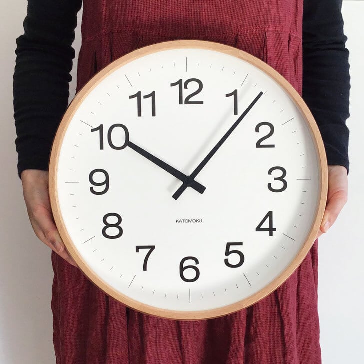 KATOMOKU muku clock 16 LL ナチュラル km-116NA 掛け時計 | 加藤木工