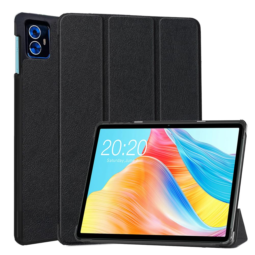 For Teclast M50S ケース Teclast M50HD ケース Teclast M50Pro ケース Teclast M50 ケース【Trocent】Teclast M50S/M50Pro/M50HD/M50 タブレット 10インチ ケース 三つ折 スタンド機能 手帳型 内蔵マグネット開閉式 超軽薄型 おしゃれ 全面保護 衝撃吸収 (ブラック)