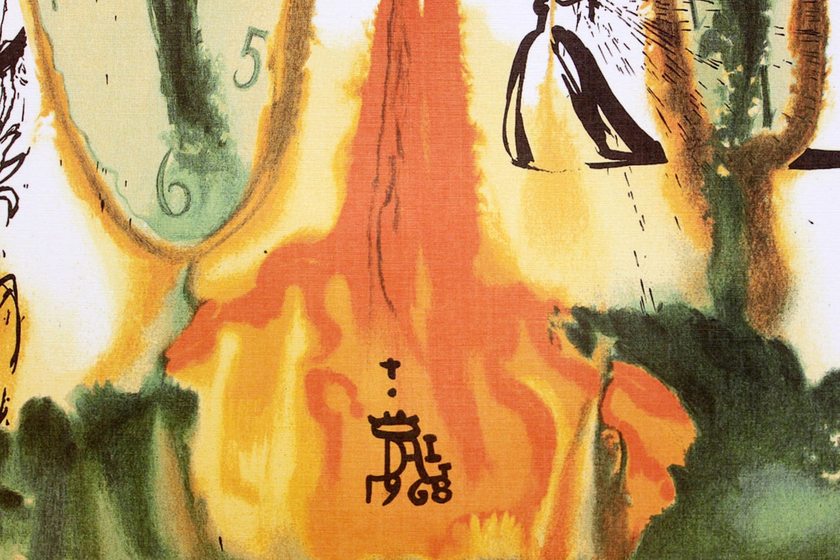 ダリ 絵画「不思議の国のアリス/狂ったお茶会」額縁4色選択可能 作品
