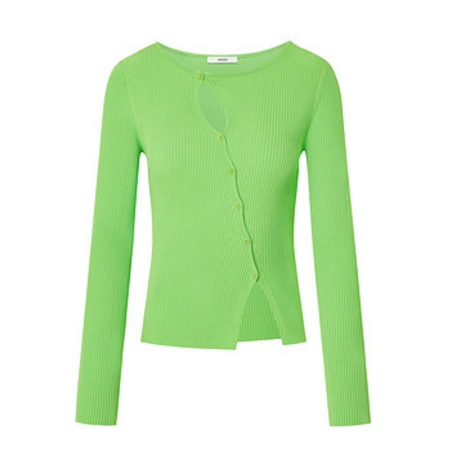 Asymmetry button cardiganA00133