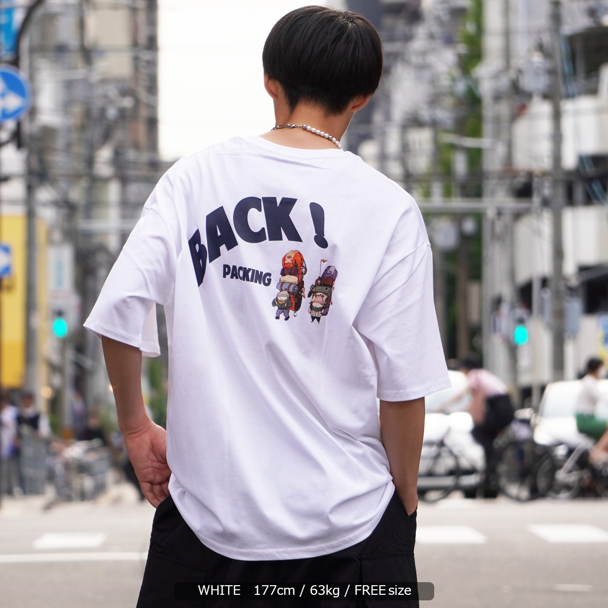 Back Packing Tシャツ オーバーサイズ Tシャツ メンズ Tシャツ レディース ビッグtシャツ ビッグシルエット トップス 半袖 カットソー 綿100 ビッグt 半袖tシャツ 5分袖 バックプリント 大きいサイズ 韓国ファッション 夏 夏服 春夏 ストリート系 おしゃれ 韓国 服
