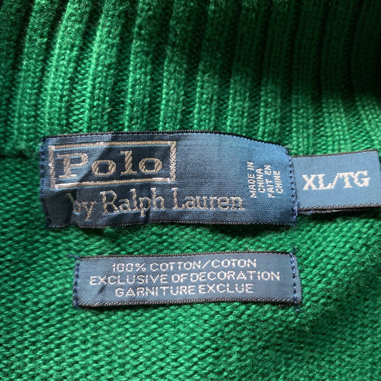 Polo by Ralph Lauren ハーフジップ コットンニットセーター メンズL 