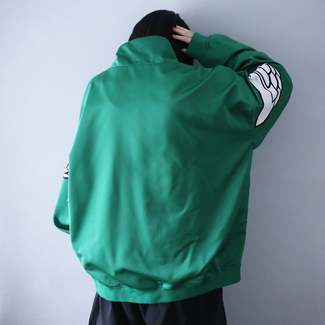 "Jordan" good green color over silhouette half-zip pullover