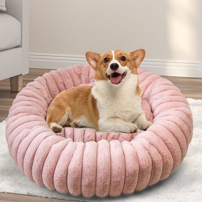 ペット ベット ふわふわ ドーナツ型 直径 80cm 直径 90cm 暖かい 大型犬 おしゃれ かわいい インテリア 猫ドッグ ベッド キャット 洗える 滑り止め 丸型 ソファー クッション 防滑 防水 韓国風 北欧風