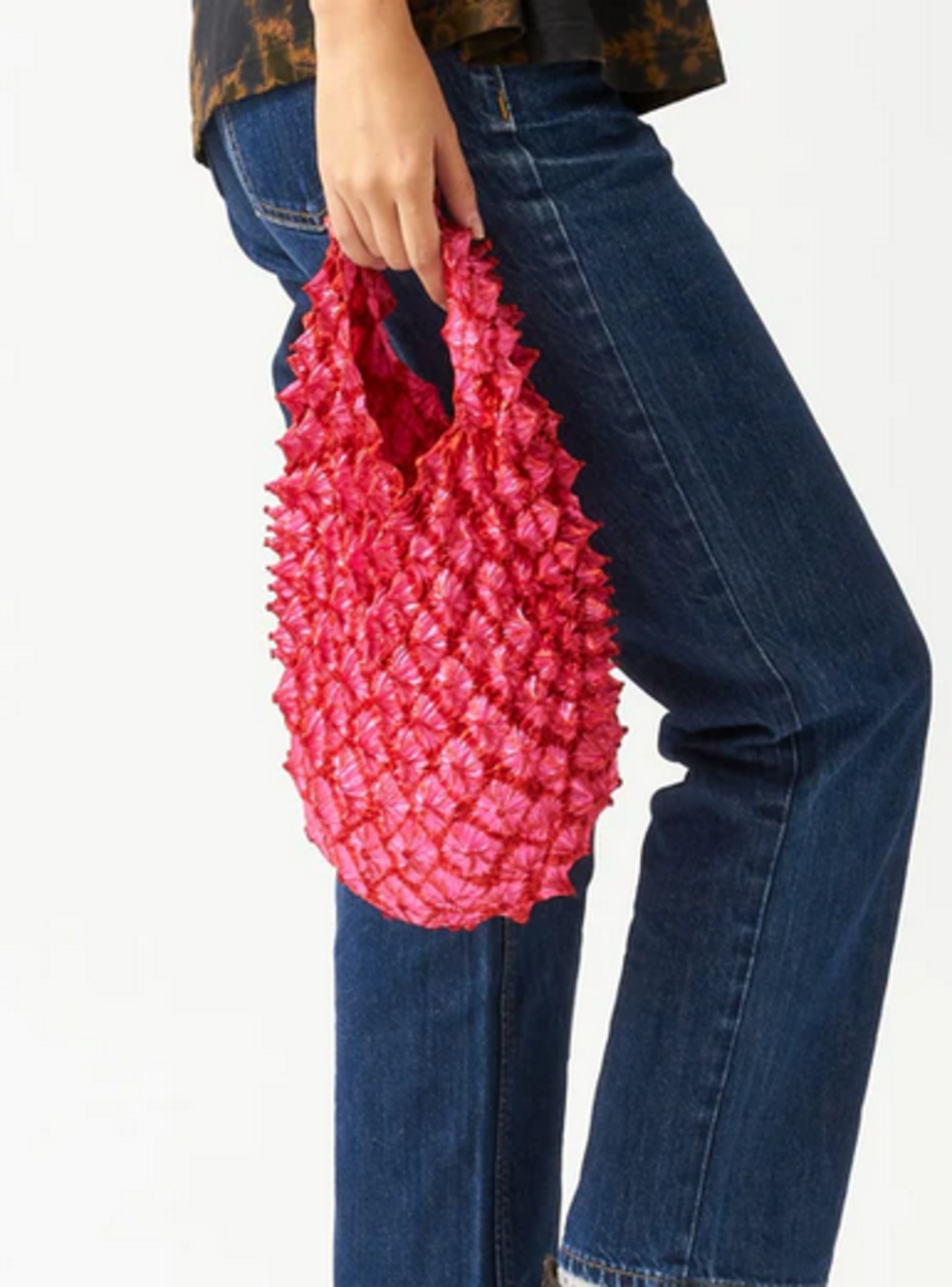 【送料無料】BUNZABURO 文三郎 / Petit Bag Tie Dye Pattern Pink x Red / バッグ - 1