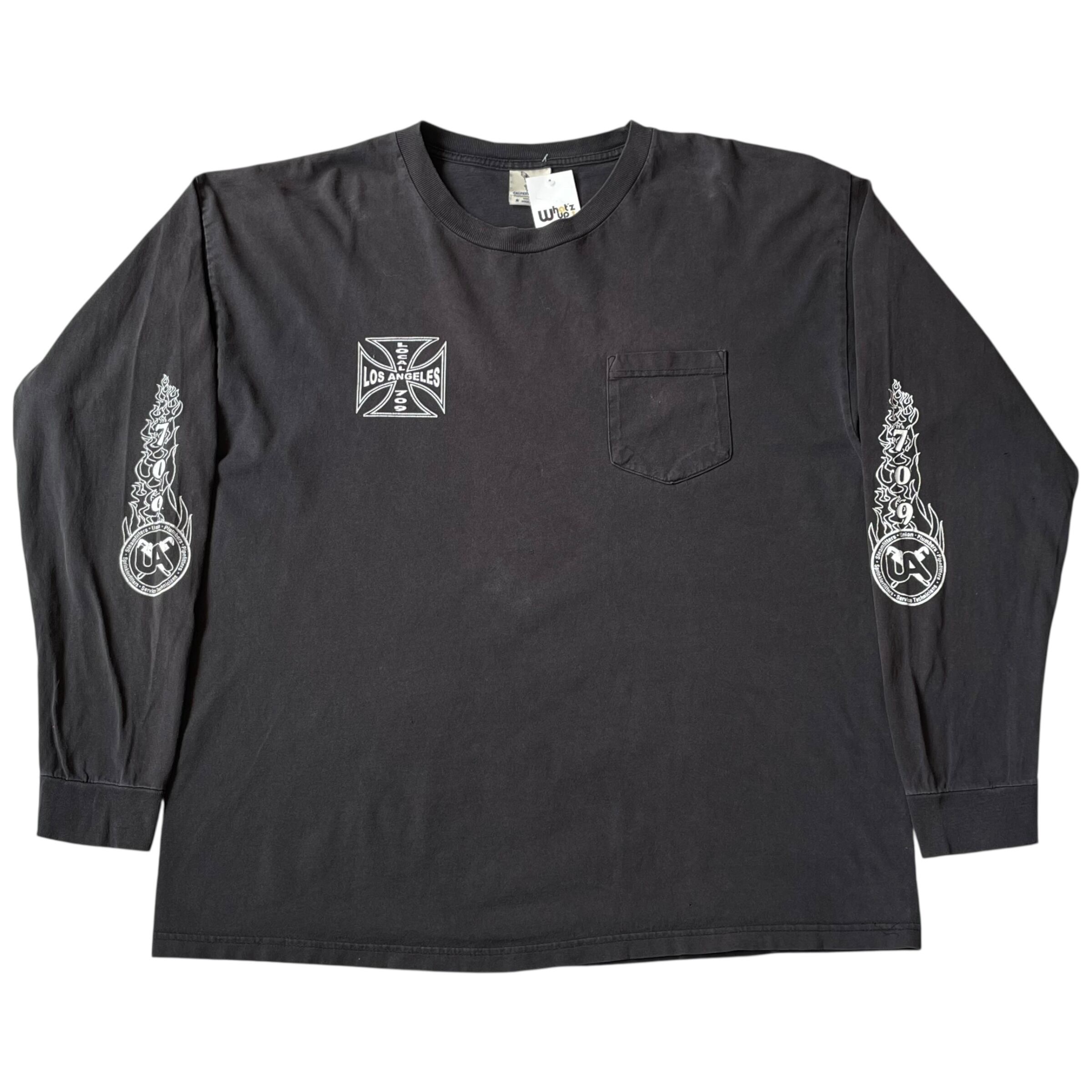 90s LOCAL 709 LOS ANGELES SPRINKLER FITTERS "West Cost Choppers parody" L/S T-shirt