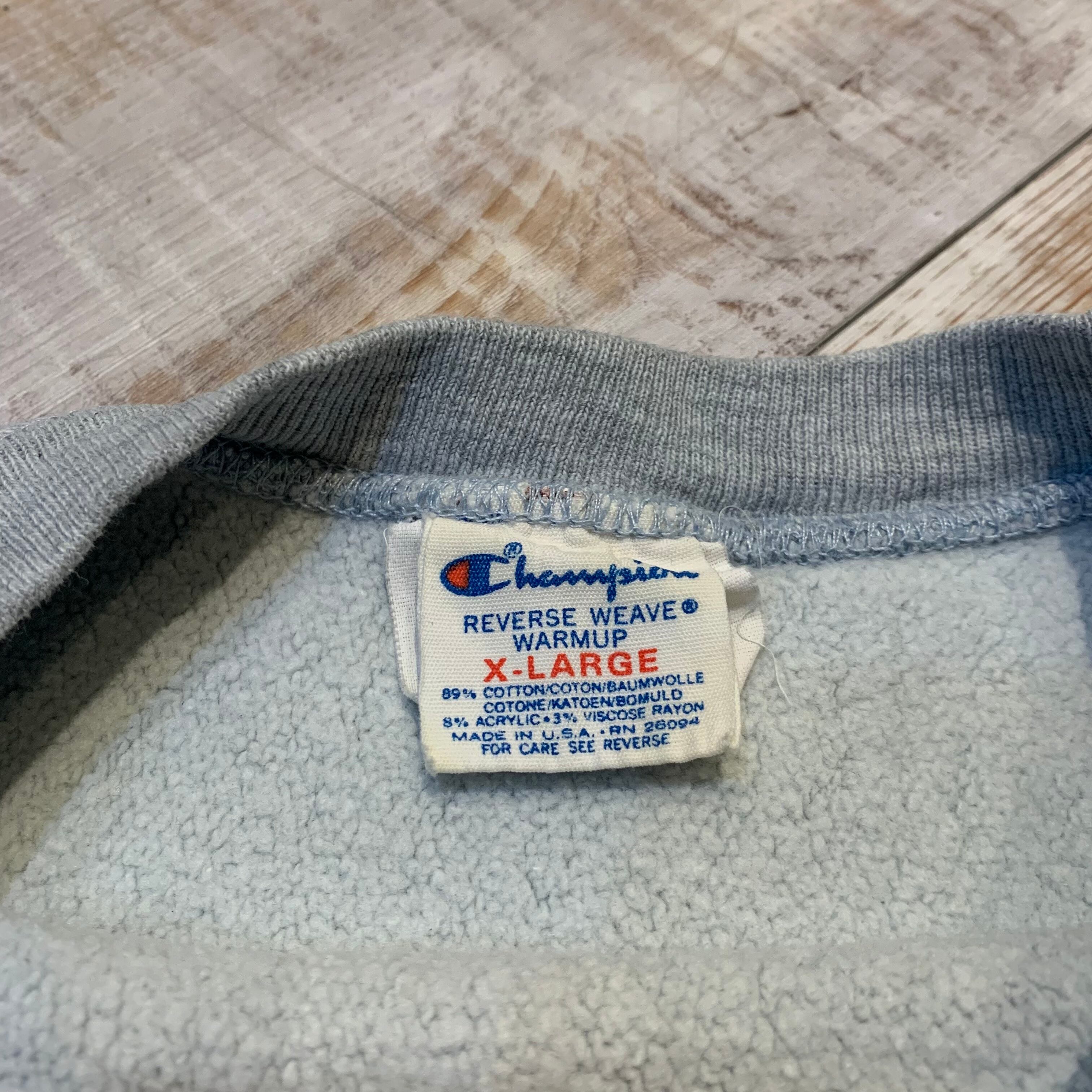 USA製 80年代 “XL” Champion REVERSE WEAVE チャンピオン リバースウィーブ スウェットシャツ クルー 青杢 古着  古着屋 高円寺 ビンテージ