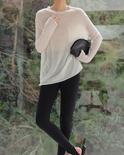 Long Sleeve Wide Hip-Length Knit Top L0045