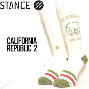 [クリックポスト対応] STANCE スタンス CALIFORNIA REPUBLIC 2 SOCKS ソックス 靴下 ユニセックス A556D21CALL（27cm-31cm）