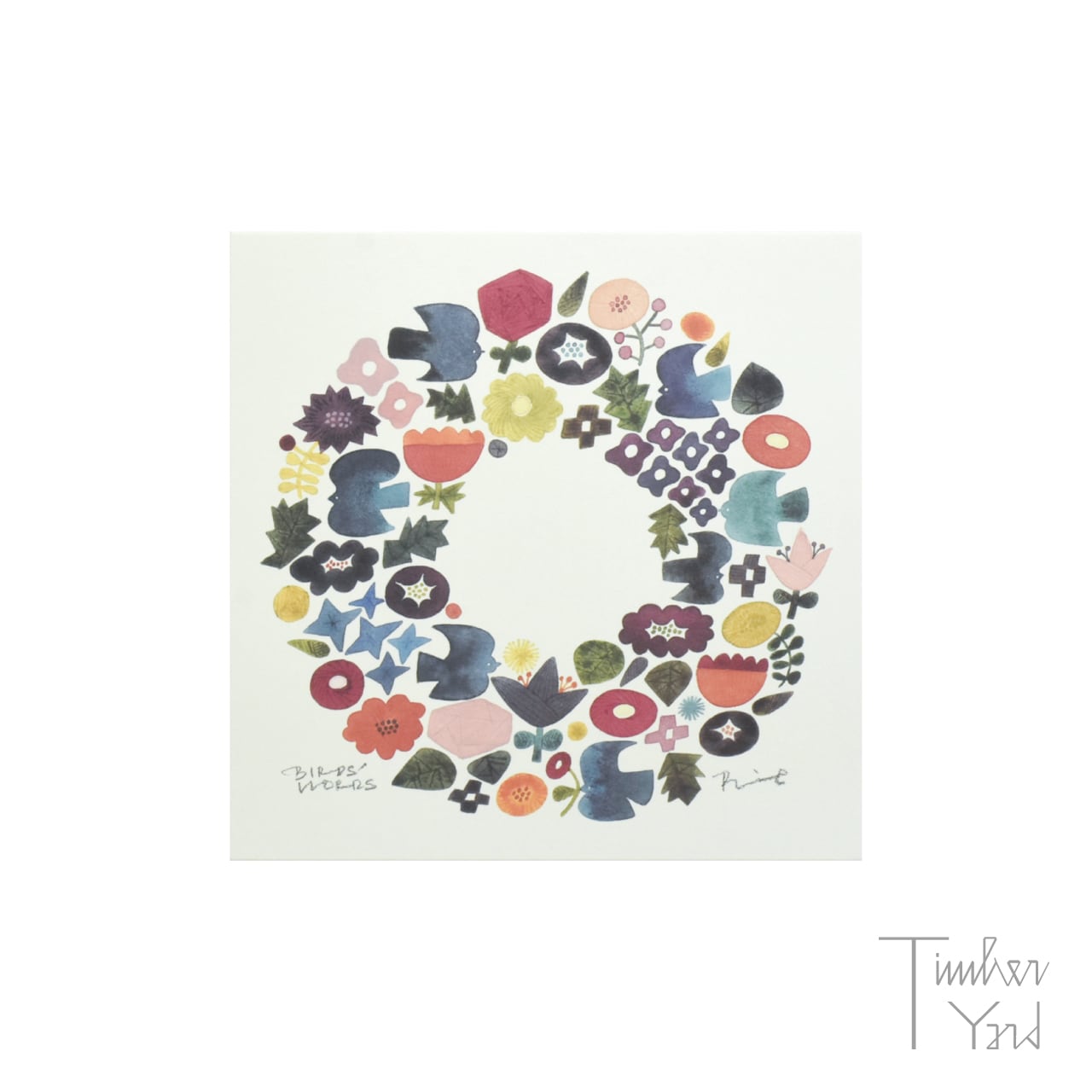 POSTER 20 / WREATH / リース / 正方形 / BIRDS' WORDS（バーズワーズ
