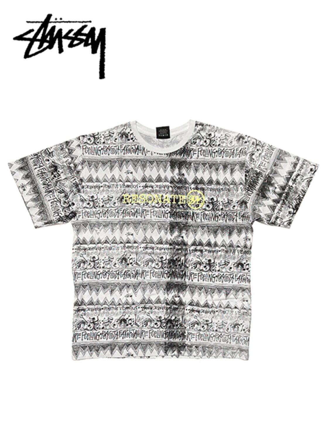 Stussy ステューシー RESONATE リゾネイト M メンズ Tシャツ ホワイト 