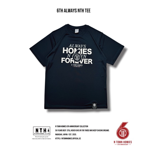 6TH ALWAYS NTH TEE color Navy×White