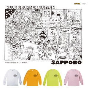 KLUB COUNTER ACTION チャリーティーTシャツ第2弾ロンT　～"W.C.T MAEDA (RAT HOLE STUDIO)"デザイン～