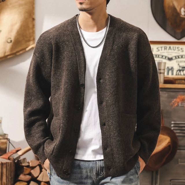 Double pocket vintage knit cardigan ( 3color )