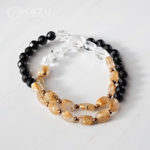 【再販】SALE☆身を守り運を呼ぶルチル［ルチルクォーツ／オニキス／水晶／ヘマタイト］