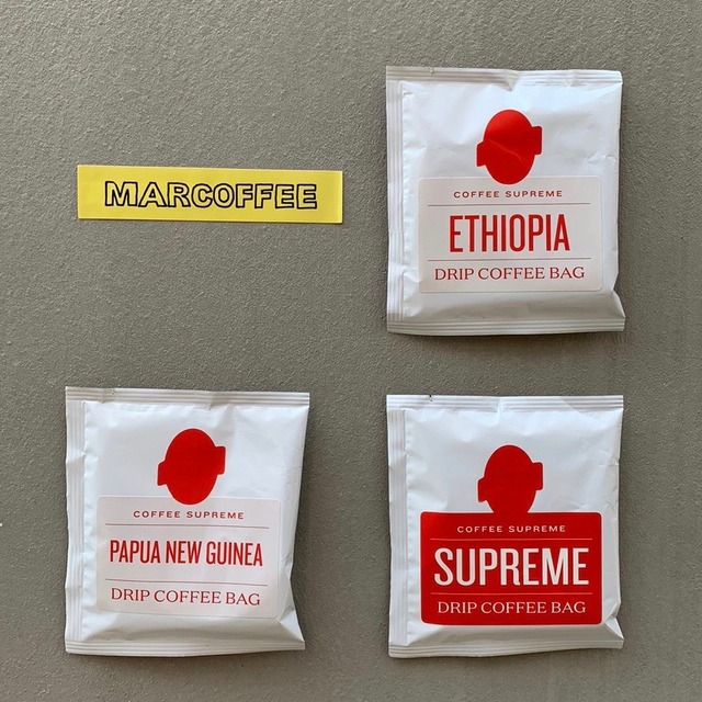 coffee supreme Japan   "Drip pack"   3peace +　1sticker