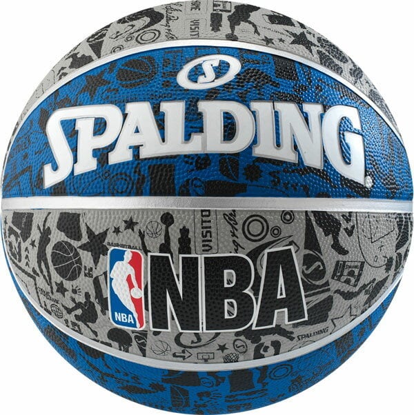 バスケットボール 7号球バスケットボール 7号球NBA SPALDING(スポルディング)グラフィティブルー  （ホワイト/ブルー/オレンジ）【屋外用/ラバー】83-176Z※メーカーお取り寄せになる場合がございます。在庫が無い場合もございます。