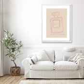 EAU DE PARFUM N°10｜香りの余韻を描く一筆ラインアートポスター｜上質で静かなミニマルデザイン｜選べる｜高品質印刷A3ポスター