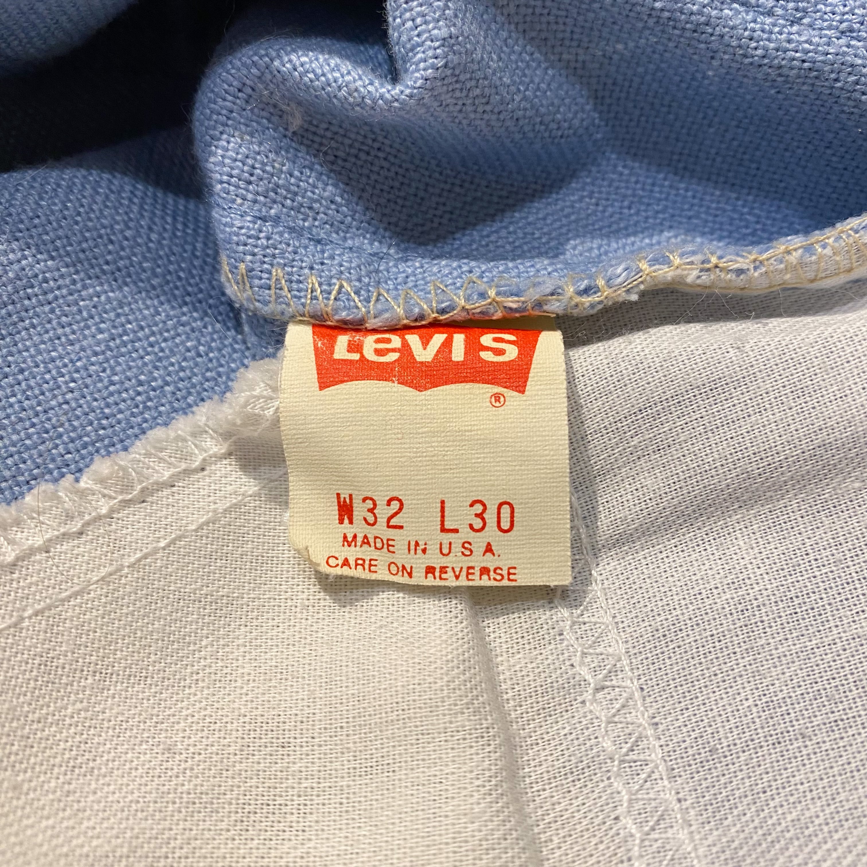 80's USA製 Levi's 517 STA-PREST Non Iron Pants W32 / リーバイス スタプレスト スタプレ  ブーツカット パンツ ブルー 古着 ヴィンテージ