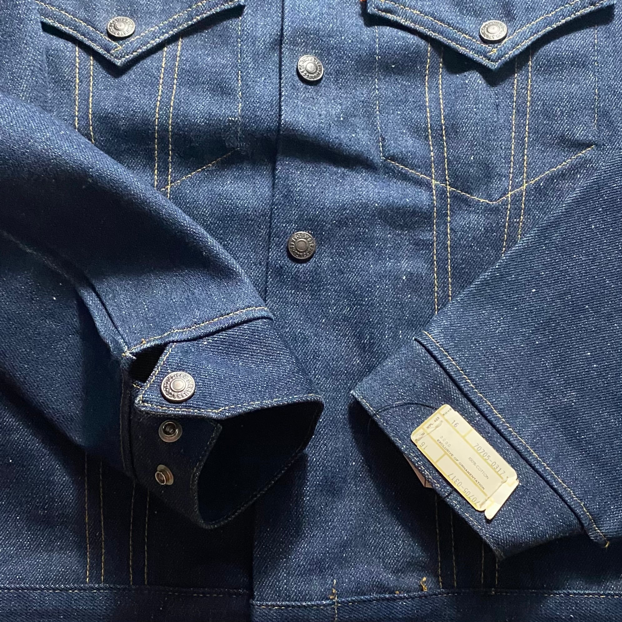スラントアップ リノ ペブル色 NOS vintage 1970's LEVI'S 70705 denim jacket | NOIR ONLINE