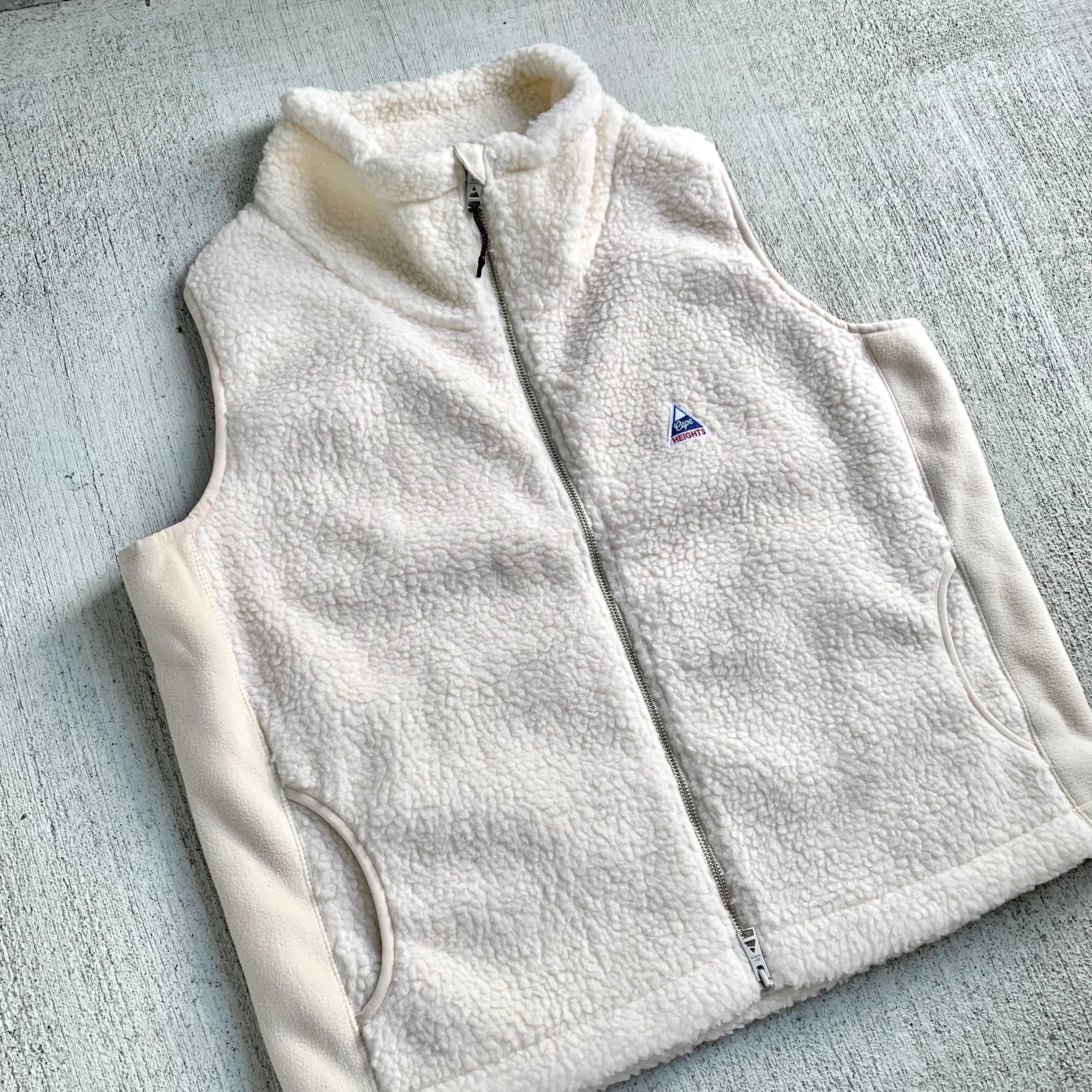 Cape HEIGHTS boa fleece vest white ケープハイツ ボアフリースベスト