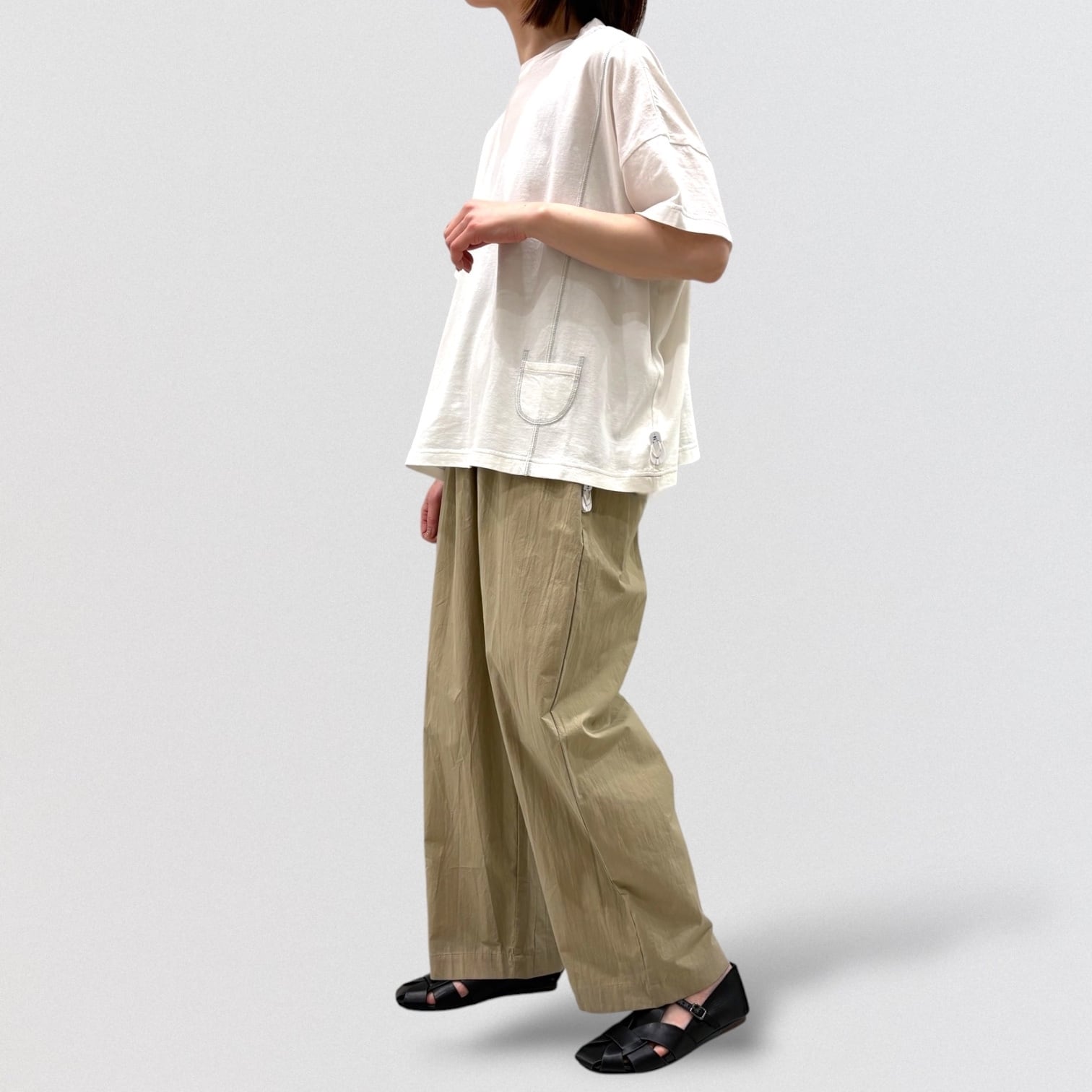 vm typewriter x hexagonal paisley wide straight pants | CoCo Cuore