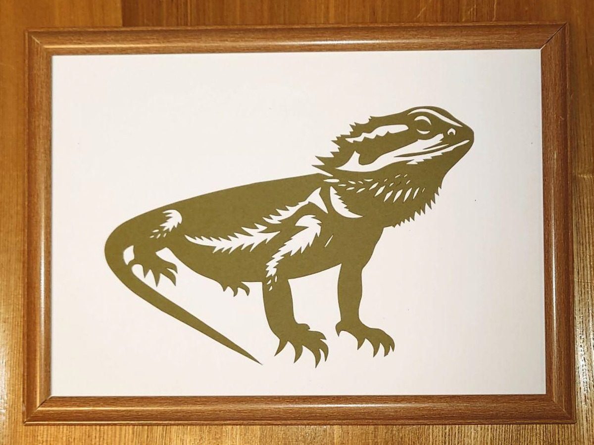 切り絵 トカゲさん | Miyu工房 Paper Cutting