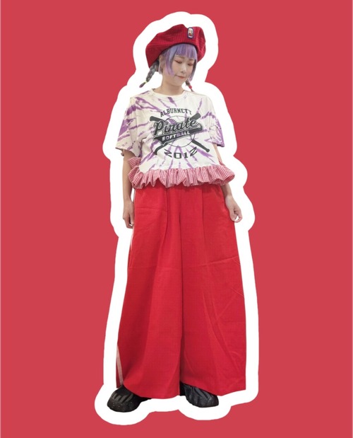 【9/27(日)21:00-9/30(水)12:00まで限定❣️】+R / Line pantalon（レッド）
