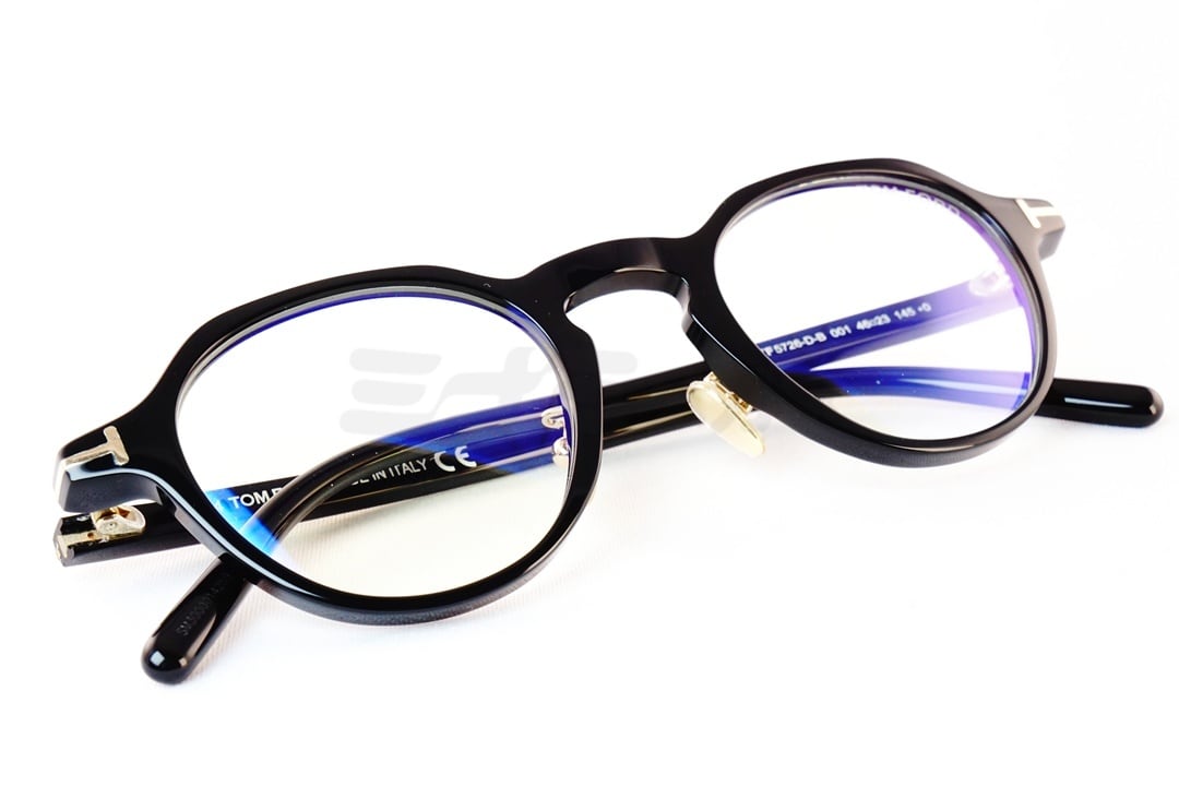 TOM FORD ブルーライトカット TF5726-D-B 001 クラウンパント ボストン