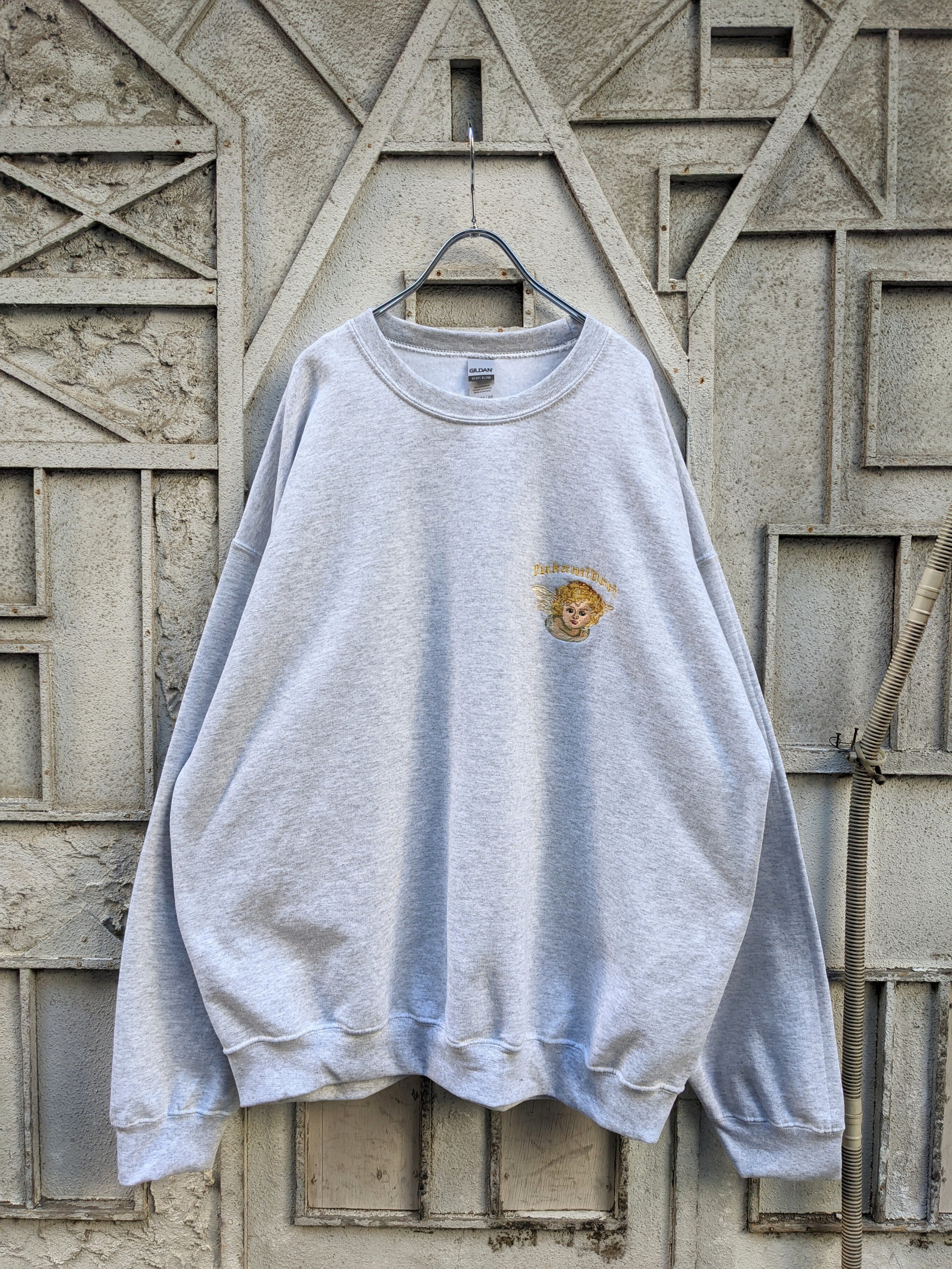 "深緑" original sweat / ANGEL / GREY