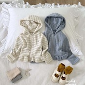 韓国子供服 / 26Autumn / 〖取寄〗second moment / グロウフーデッドジップアップ / キッズ服 / 女子服 *XS~JL*
