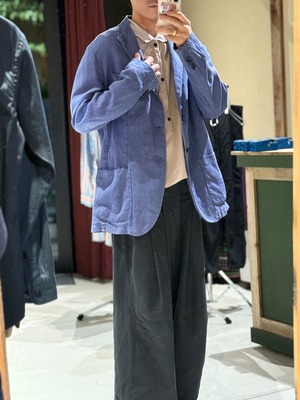 Italy linen fade blue jacket
