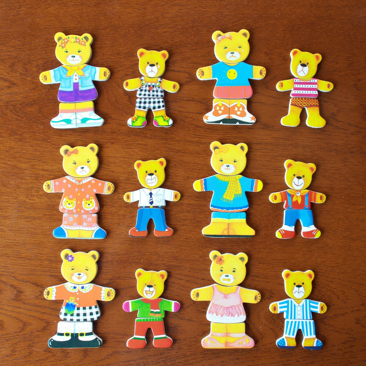 ドレスアップパズル くまのキッズ | 木のおもちゃ専門店 おもちゃ箱