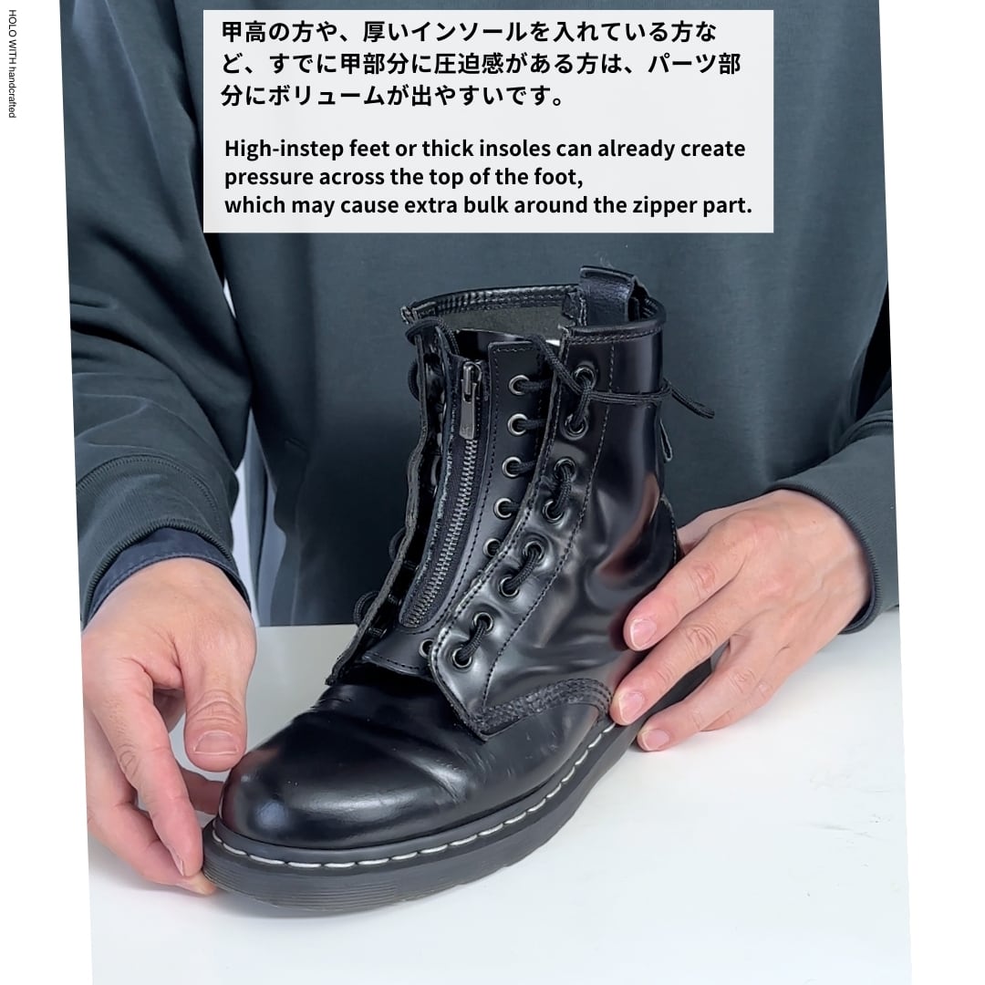 8hole Boots】Custom Zipper Parts/Navy | HOLO WITH