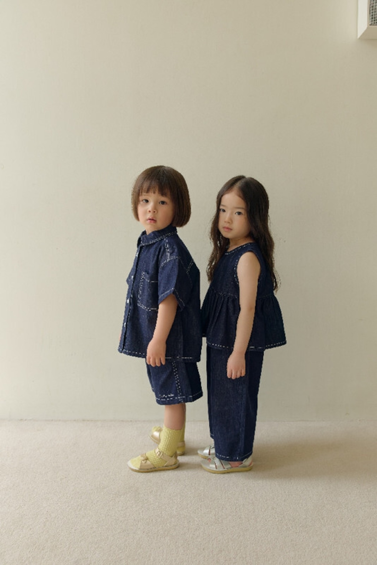 【取寄/韓国直送】Daily bebe 26/SM デイリーデニムハーフパンツ|夏服|韓国子供服