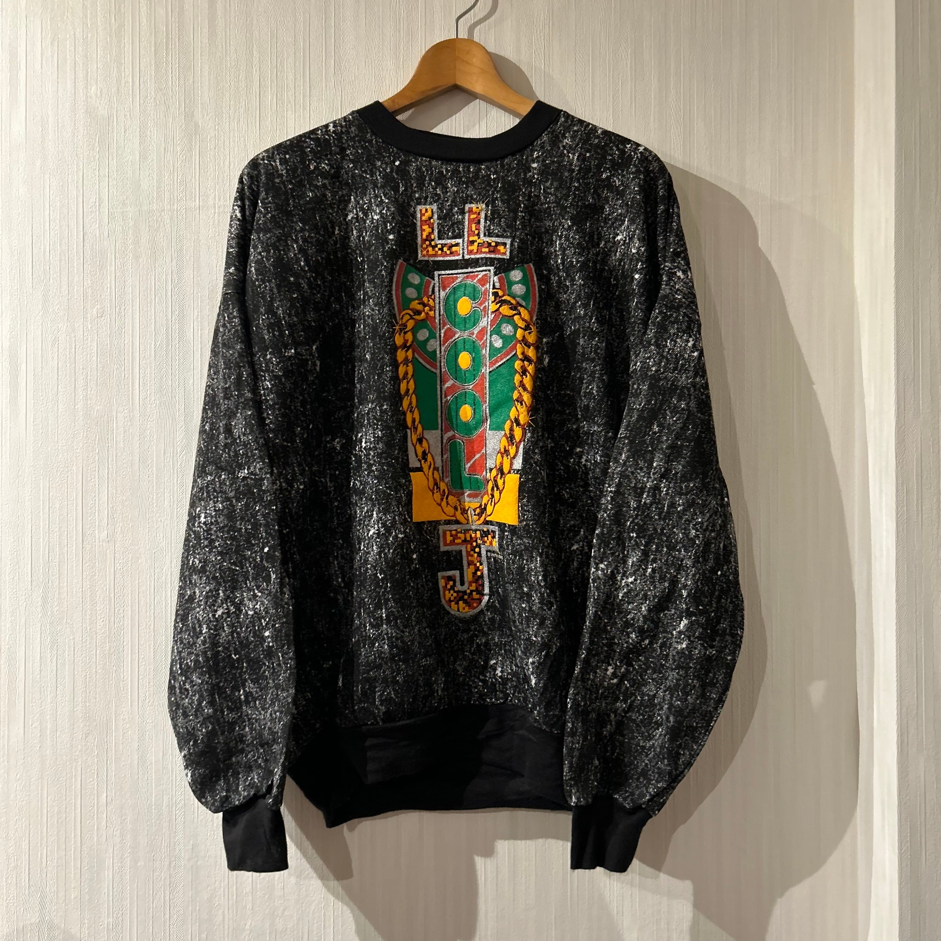 Dead Stock!! 1980s LL COOL J chemical wash sweat