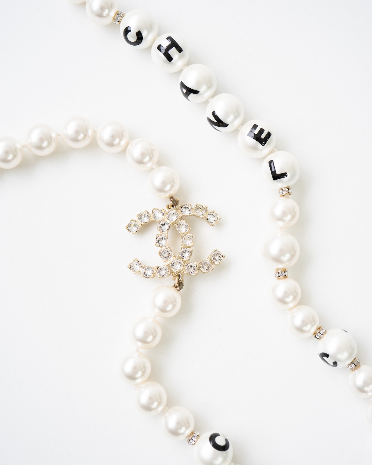 〈CHANEL〉CC Mark Pearl Necklace 2022SS