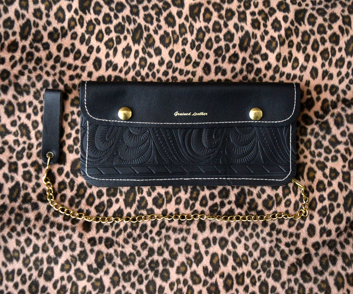 MINT! 70s VINTAGE TRUCKER WALLET BLACK | SECOND TIME GLORY