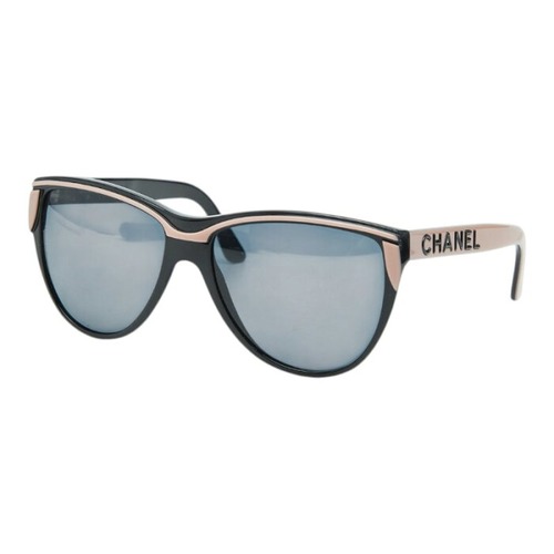 シャネル ロゴ サングラス ピンク ブラック プラスチック レディース CHANEL 【中古】