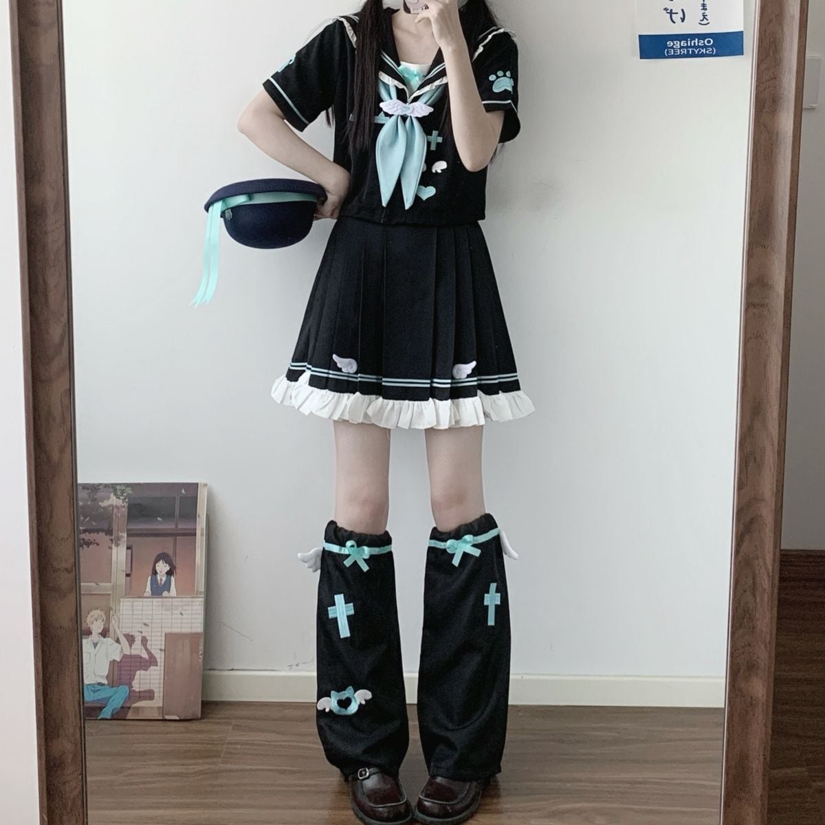 レッグウォーマ付きエンジェルセーラーセットアップ | Maiden's Rêve