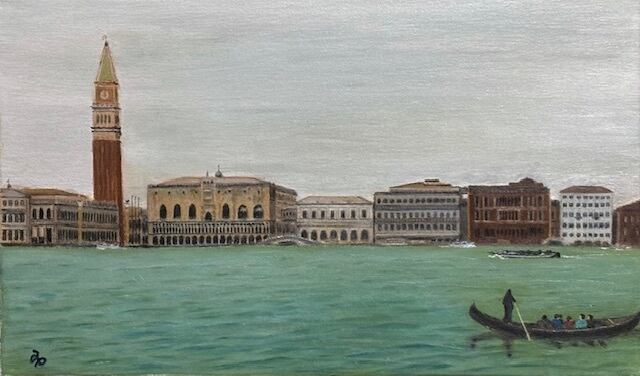 絵画 フランス 風景画(街並み) アルザス地方の古い町並み インテリア